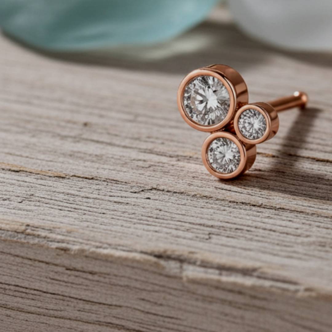 Rose gold earrings 