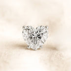 Heart-shaped diamond on a beige background