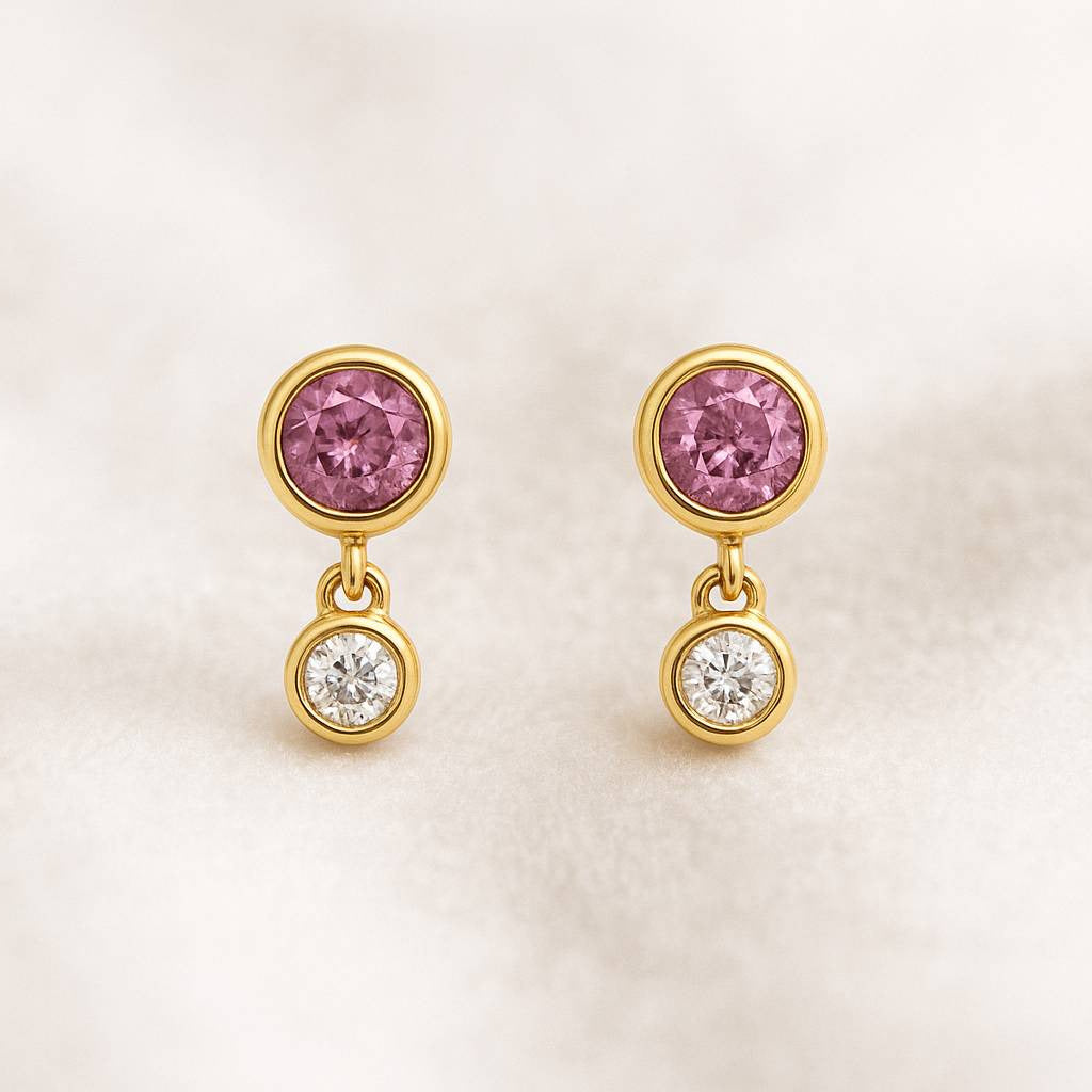 sapphire and diamonds earrings 