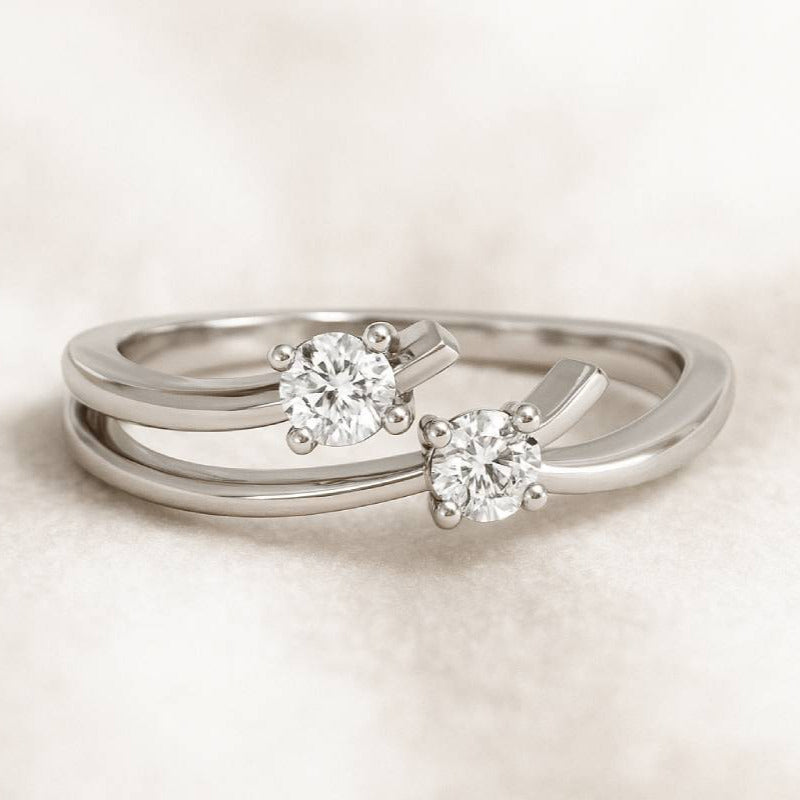 diamond rings on a light beige background