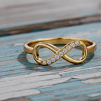 Gold infinity ring