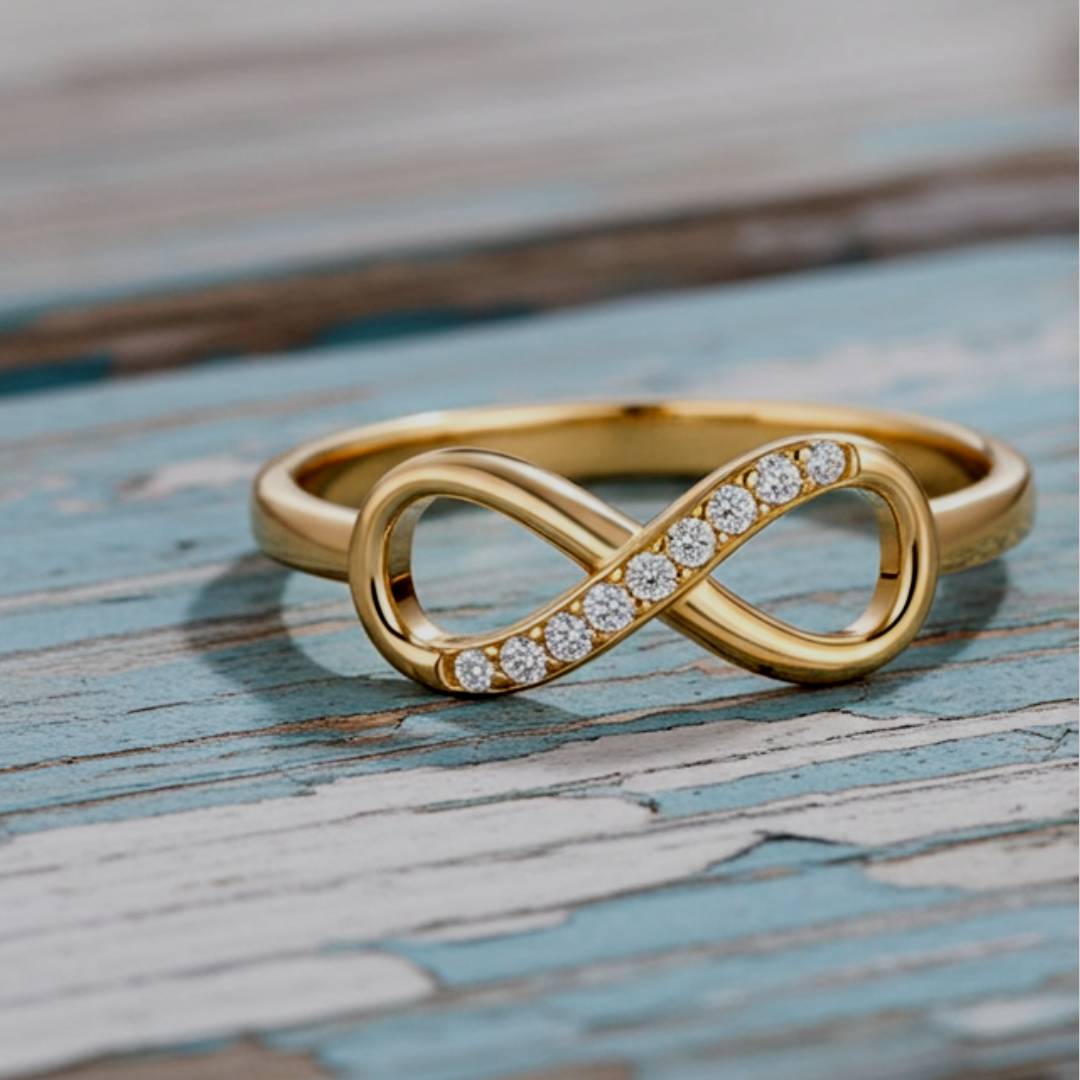 Gold infinity ring