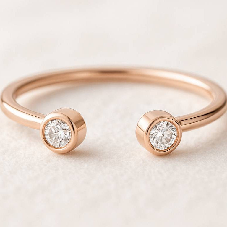 rose gold diamond ring 