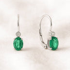 עגילי אמרלד טבעי