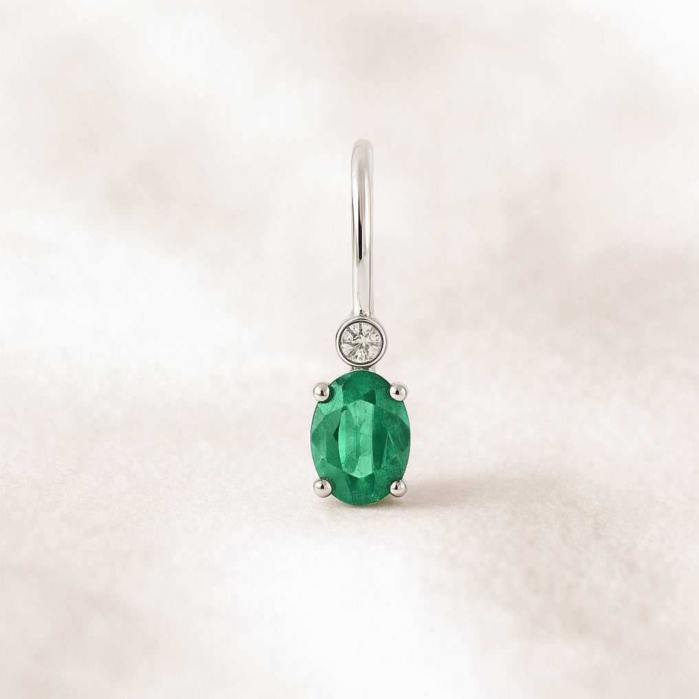 עגיל אמרלד טבעי